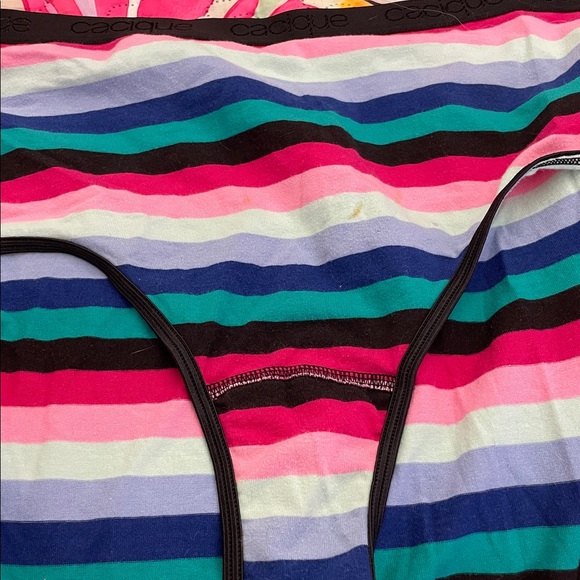 Floral, striped,red lace, Pink Lace Women's Panties - Picture 10 of 10